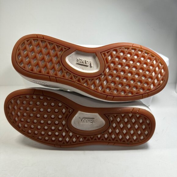 Vans Womens 6.5 Mens 5 White Leather Sneakers With Multicolor Accents Lace-Up - Picture 11 of 14